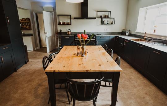 The stylish kitchen space
