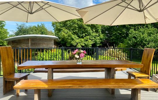 Giants Table on the Decking