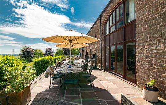 Penblaith Barn Patio Area