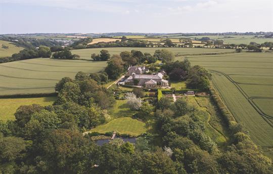 Ariel view of Benallack Barn