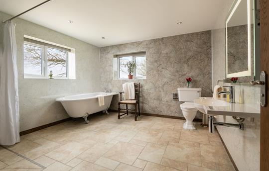 Two large accessible ensuite wetrooms