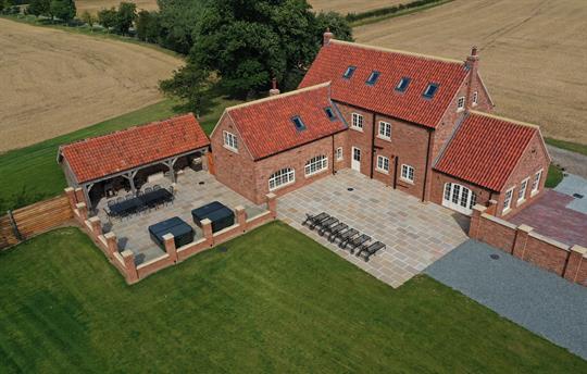 Birds eye view of Pasture House 