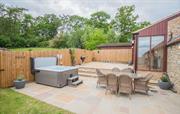Hot Tub and Enclosed Garden at Dalby Cottage