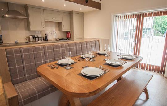 Dining at Dalby Cottage