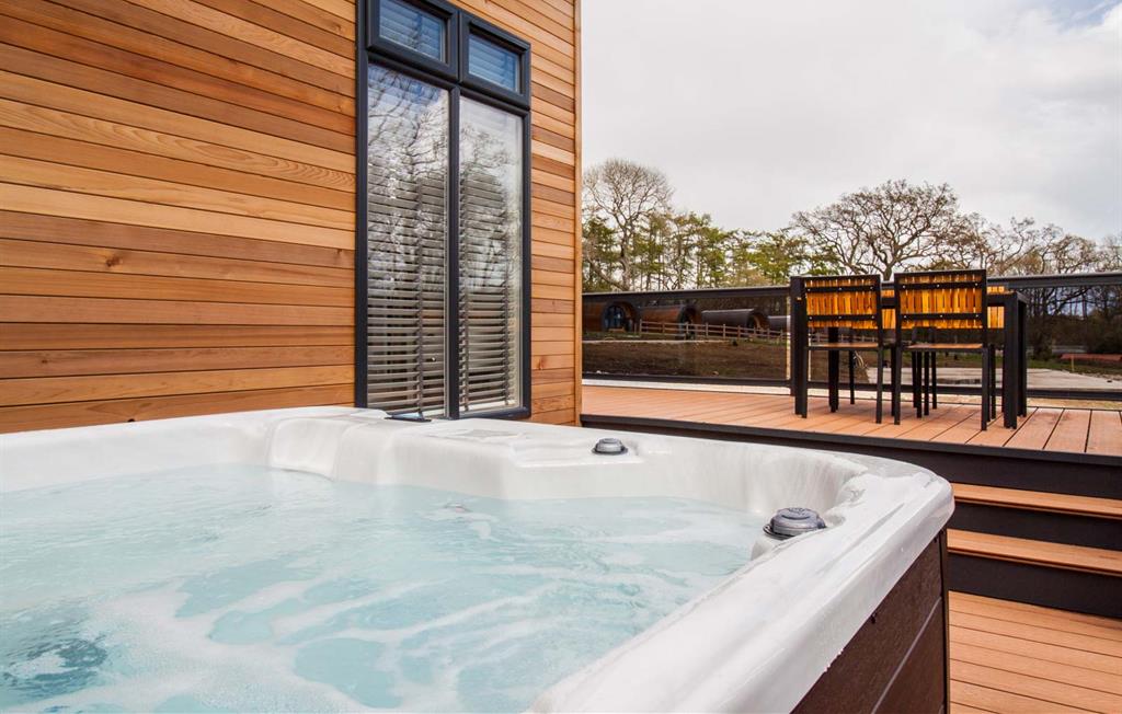 Hot tub on private decking
