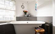 Stunning double ended bath in bedroom