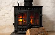 Cosy log burner for romantic evenings in