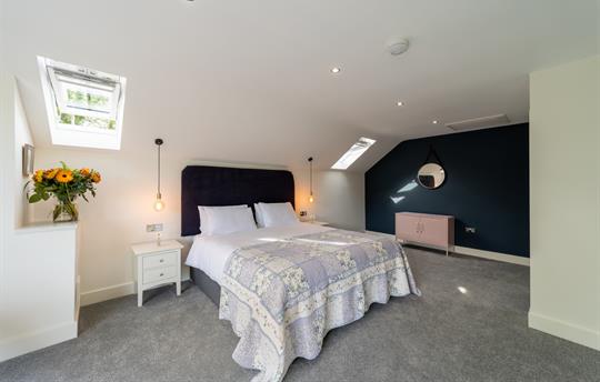 Bedroom with super king size bed