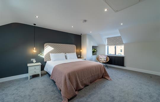 Bedroom with super king size bed