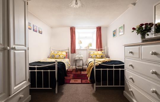 Spacious twin bedded second bedroom