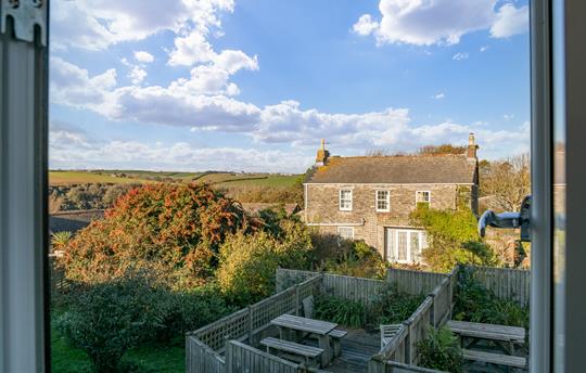 View from the living area toward the creek