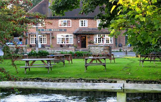 Local pub The Shoe Inn on the River Meon