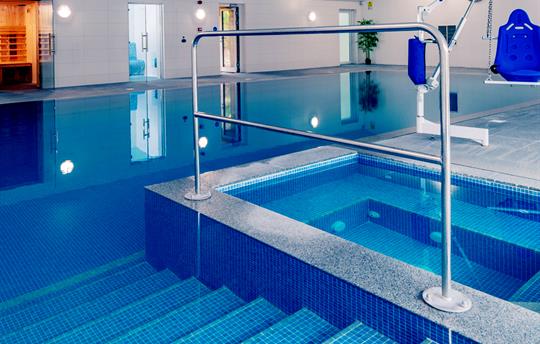 Indoor heated swimming pool at Wallops Wood