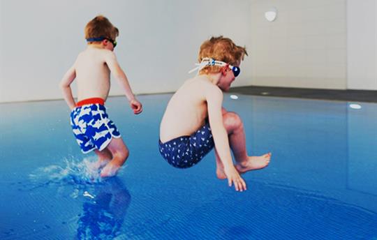 Children having fun in our swimming pool
