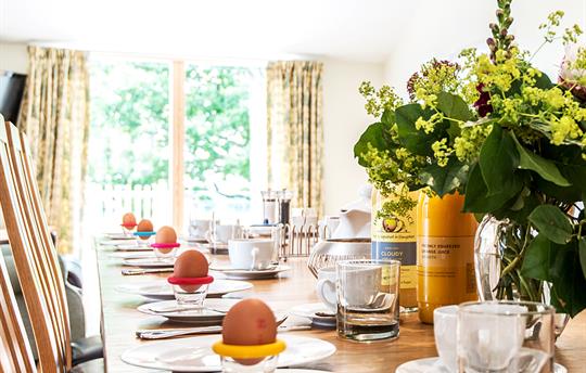 Glenside dining table extends to seat 12 people