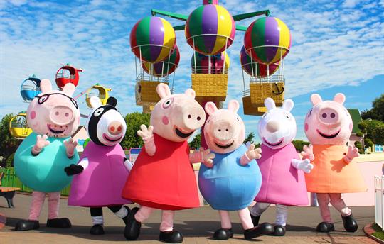 Peppa Pig World at Paultons Park (40 mins away)