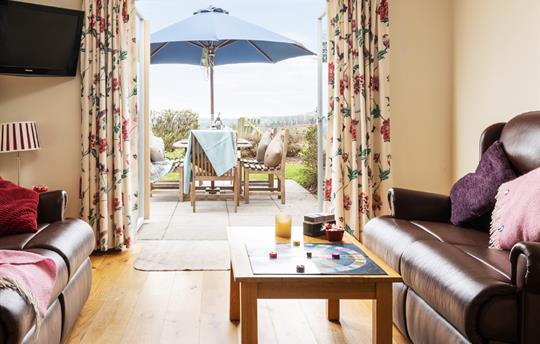 Glenside living area view through the patio doors