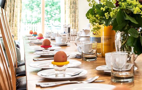 Glenside dining table extends to seat 12 people