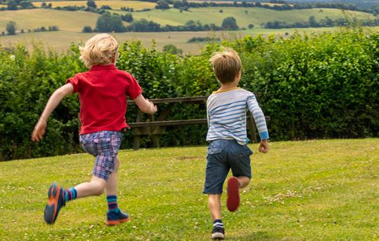 Children love playing on our meadow