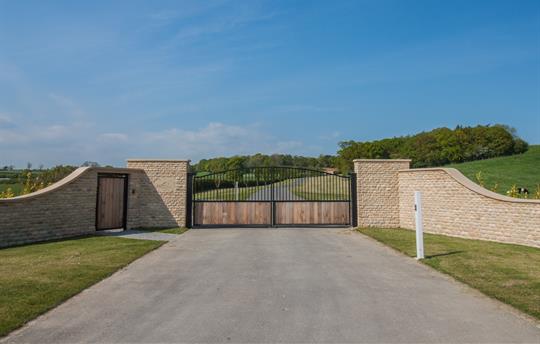 Gated entrance to our estate