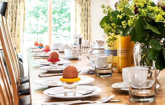 Glenside dining table extends to seat 12 people