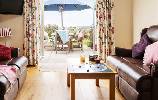 Glenside living area view through the patio doors