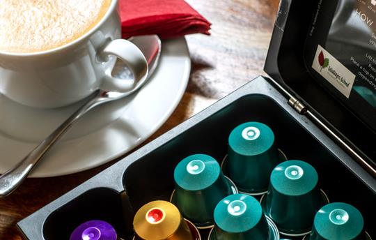 Complimentary Nespresso coffee pods