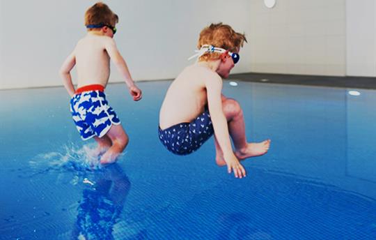Children having fun in our swimming pool