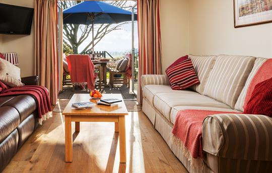 Sundew living area with patio doors to the garden