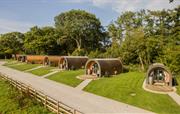 Aerial view of Glamping Pods