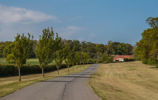 Entrance Drive up to High Oaks Grange
