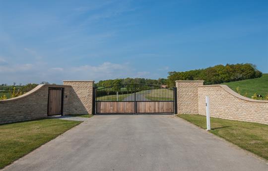Secure gated entrance to our estate
