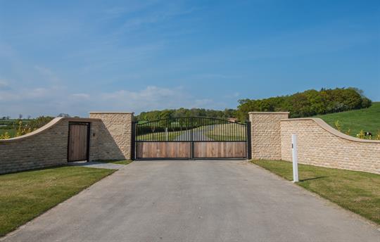 Secure gated entrance to our estate