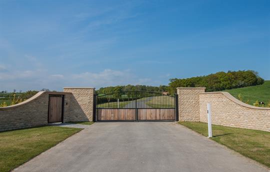 Secure gated entrance to our estate