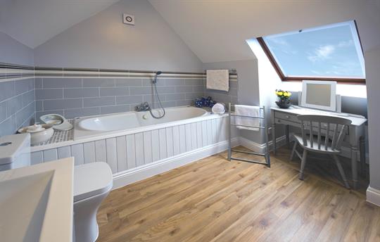 The Cottage Attic Spa Bathroom