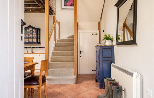 The kitchen area as you enter The Stables