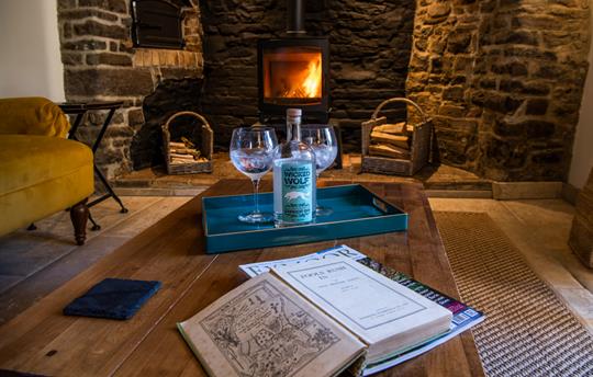 Keepers Lodge G&T Time in front of the fire