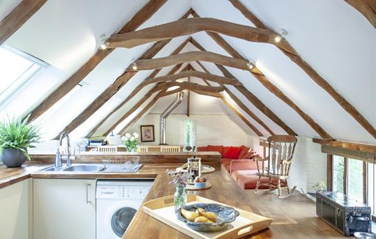 Open plan kitchen and living room