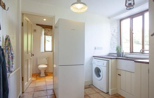 Farmhouse prep kitchen & wet room