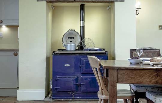 Farmhouse AGA, great for cooking and keeping warm