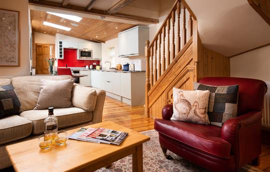 Coach House lounge and kitchen