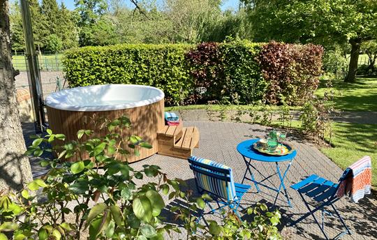 The Hayloft's wood-fired hot tub