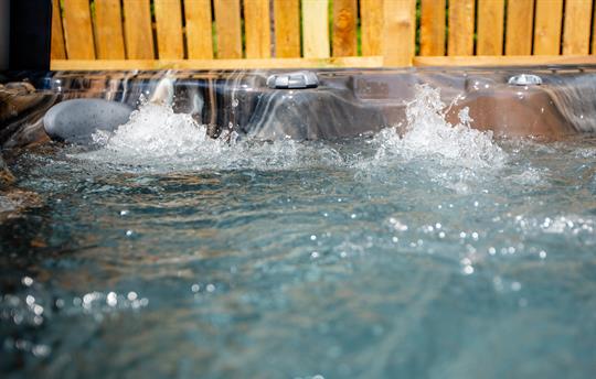 Luxury garden hot tub