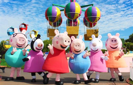 Peppa Pig World at Paultons Park (40 mins away)