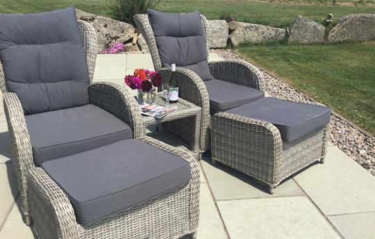 relax on the patio and enjoy the view