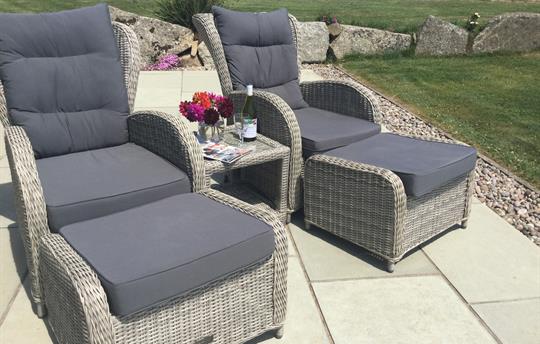 relax on the patio and enjoy the view