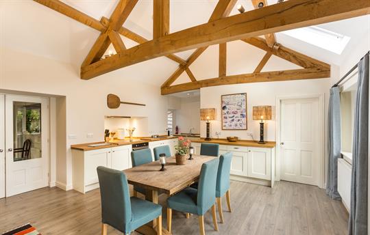 The kitchen and dining area at the Cider Mill