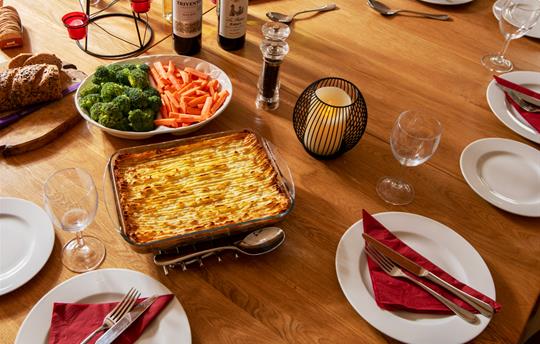 Cottage pie made in our farmhouse kitchen