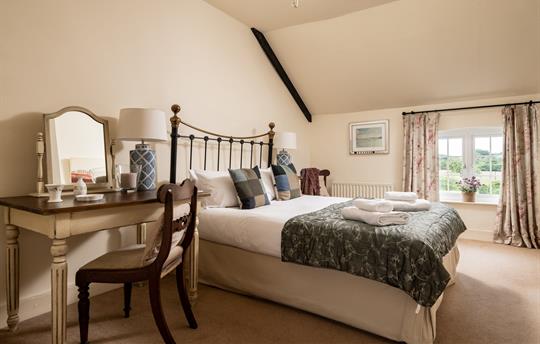 Teal Bedroom with King size bed