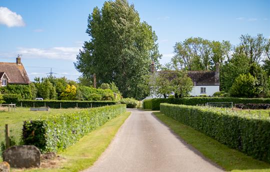 View of Rose Cottage from the top drive